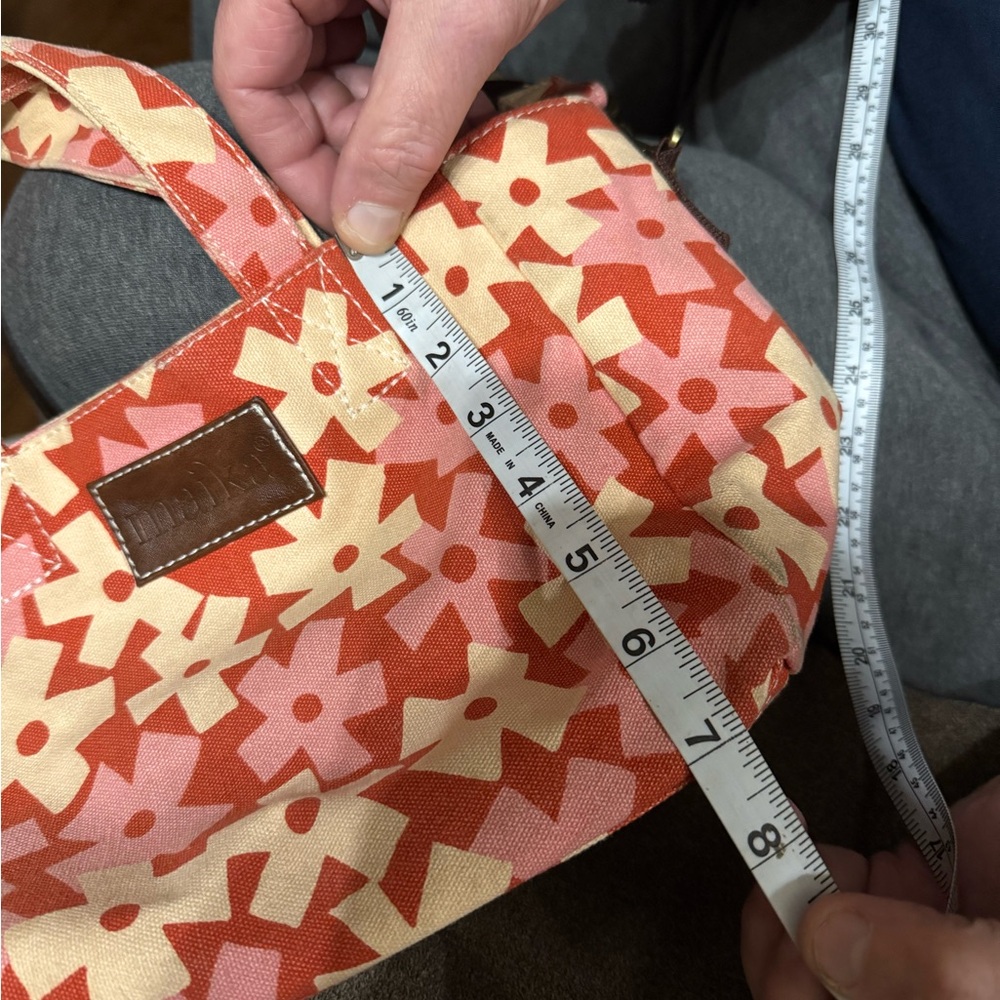 MAIKA Mini Tote Crossbody Bag Linea Red Pink Floral - Picture 7 of 8